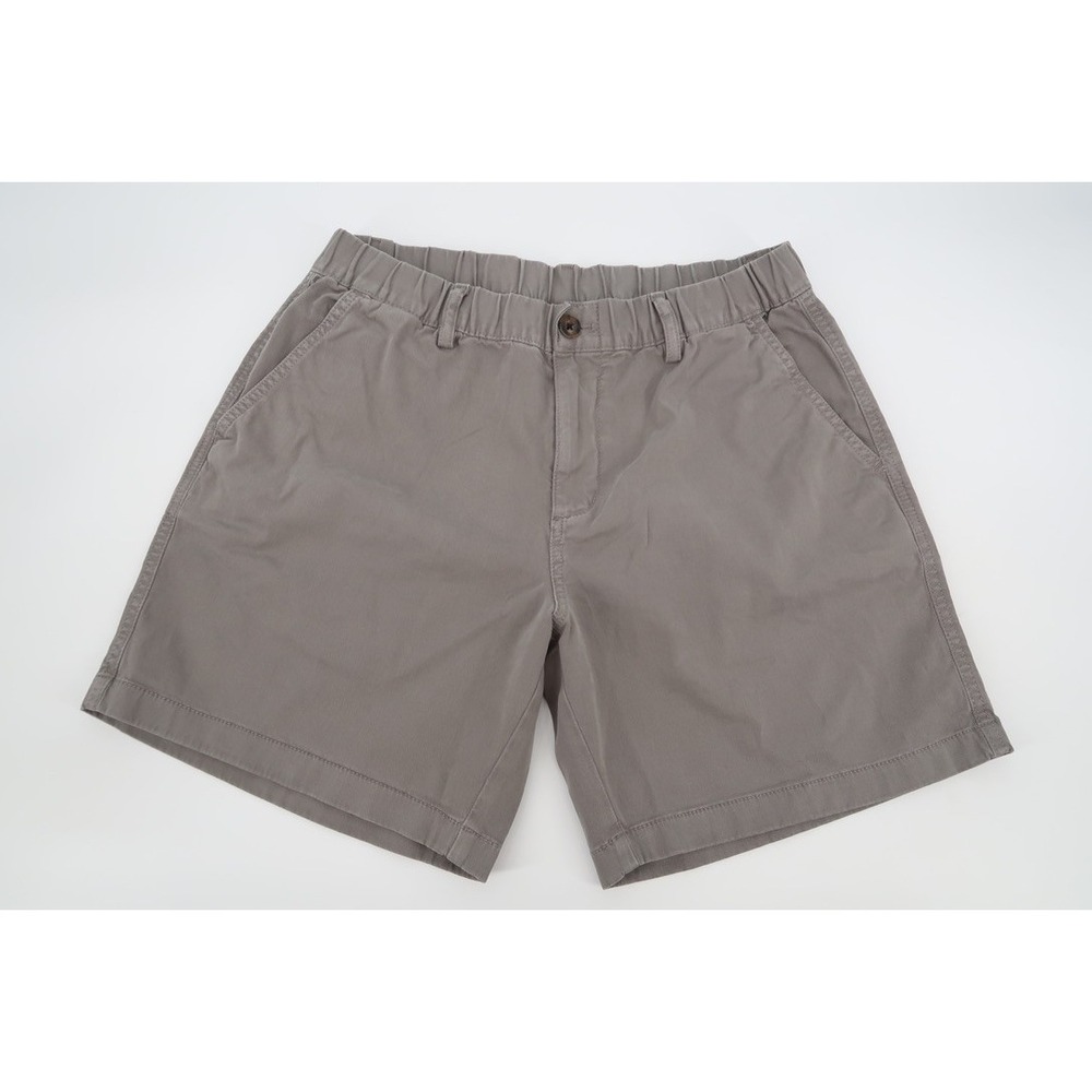 Bear Bottom Mens Large‎ Gray Stretch Chino Shorts Elastic Waist 7" Inseam